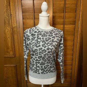 Lucky Brand Leopard Print Sweatshirt Size S/P
